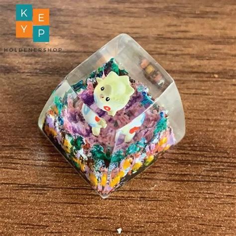 Customize a color for your best friend, mom, sister, wife, etc. Pokemon Resin Keycap Handmade - Pokemon Artisan Keycap ...