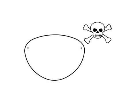 Printable Pirate Eye Patch Template Coloring Page