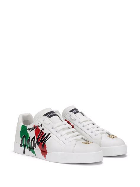Dolce And Gabbana Made In Italy Print Sneakers Farfetch