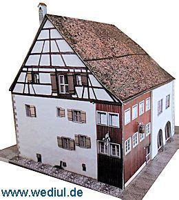 wediul Kartonmodelle - Das Weberzunfthaus in Wangen/Allgäu ...