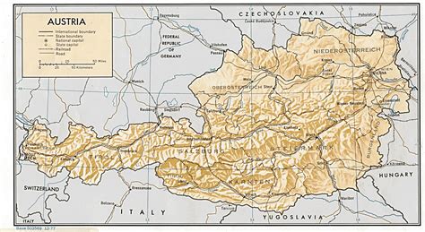 Relief Map Of Austria Austria Relief Map Maps Of All Countries In One Place