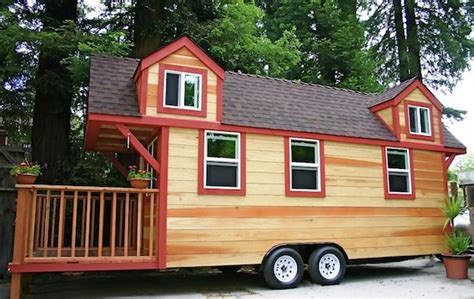 Decks porches mobile home woman. Tiny House on a Trailer with Two Lofts and Big Porch