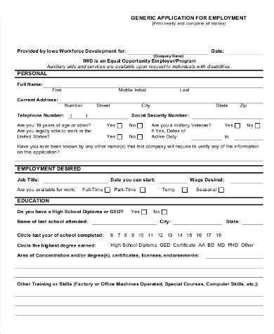 free 9 sample blank employment application samples in ms word pdf