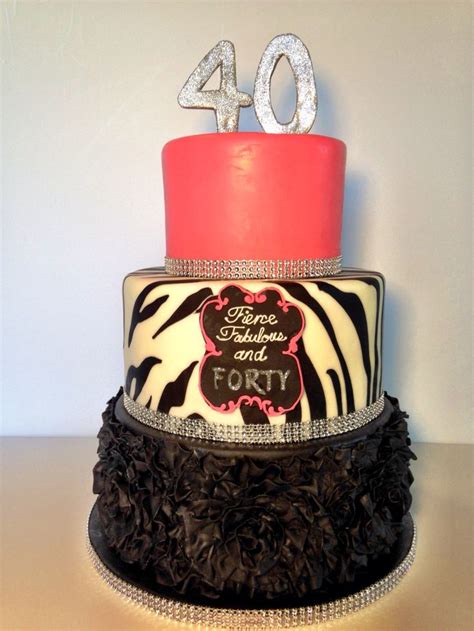 Fierce Fabulous And Forty Birthday Cake 40th Birthday Cakes Birthday