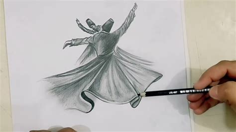 How To Draw Sufi Sketch Allah O Asad Afridi Arts Youtube