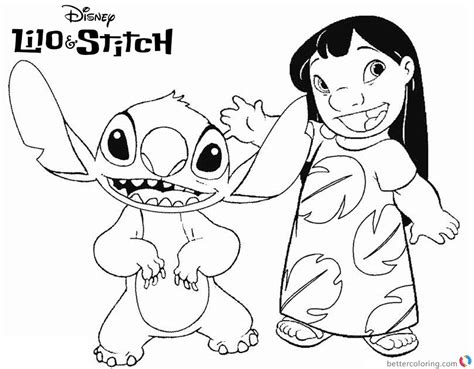 Lilo And Stitch Coloring Pages Say Hi Free Printable Coloring Pages