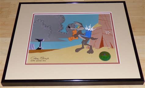 Chuck Jones Wile E Coyote Chariots Of Fur Framed Orig Production Cel Signed Ebay