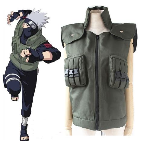 Anime Naruto Shippuden Hatake Kakashi Ninja Vest Cosplay Costume