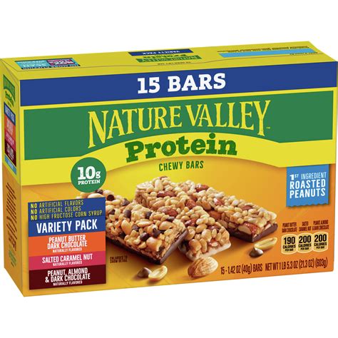 Nature Valley Chewy Granola Bars Protein Variety Pack Gluten Free 21