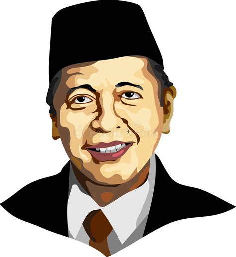 6th Vice President Of Indonesia Try Sutrisno Stock Vector