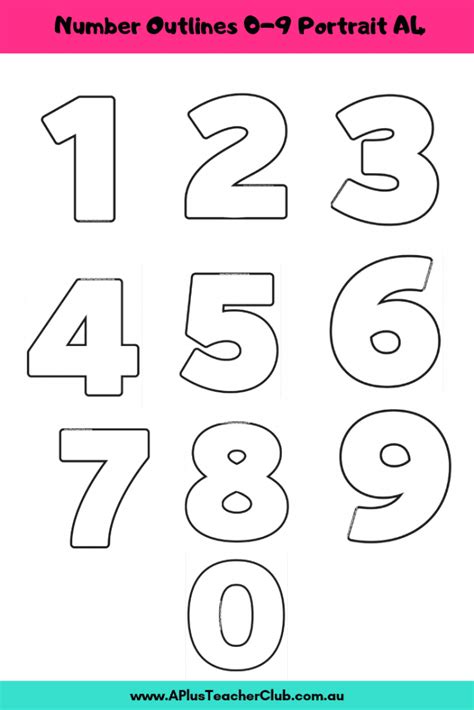 Free Printable Numbers Templates Freebie Finding Mom Its As Easy As 1