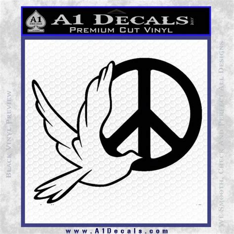 Peace Symbol Dove Decal Sticker A1 Decals