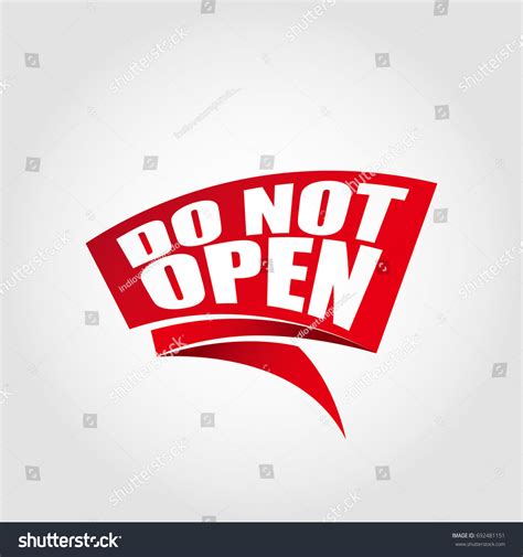 Do Not Open Labels Banners Stock Vector Royalty Free 692481151