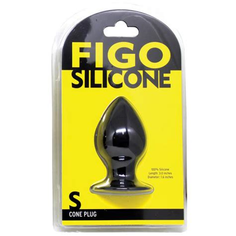 Figo Cone Silicone Plug Small Black Sex Toy Store For Adults