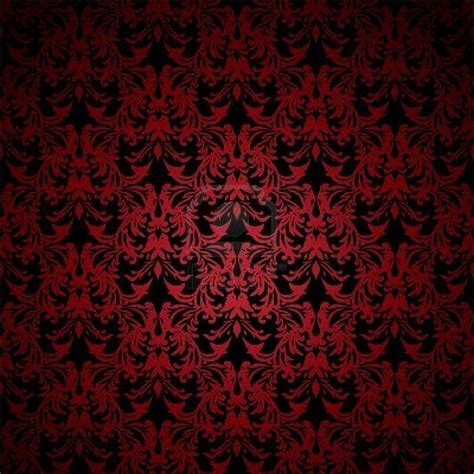 Fancy Red And Black Floral Inspired Backgrounds That Seamlessly Tiles