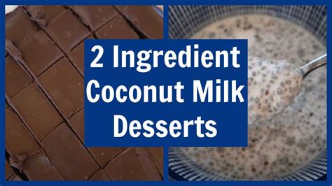 3 Easy 2 Ingredient Coconut Milk Dessert Recipes Dairy Free Desserts
