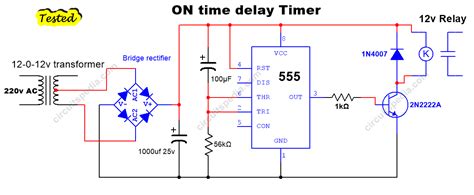 Power On Delay Timer Circuit Diagram