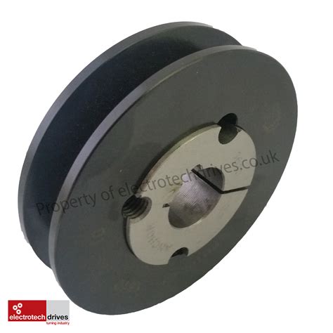 Belts usually have five holes, and it is sized to the measurement of the middle hole. SPA/A section V Belt Pulley complete c/w taper lock bush ...