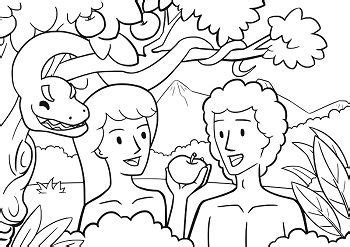 Get hold of these colouring sheets that are full of adam and eve images and offer them to your kid. Genesis 3: 6 Adam and Eve by the tree and serpent | Bible ...