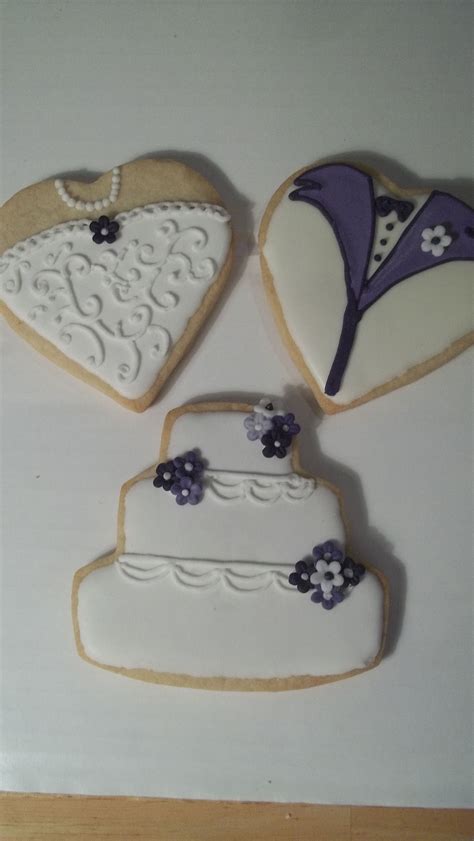 Wedding Cookies 5 Sugar Cookies With Royal Icing Wedding Cookies