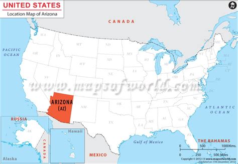 Where Is Arizona Located In Us Map