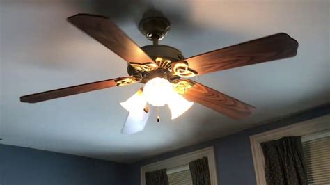 In one of the bedrooms at a nice looking house that my mom and i went to a couple weeks ago. Hampton Bay Huntington II ceiling fan (1 of 2) - YouTube