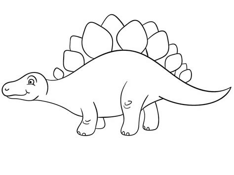 Dinosaur Cartoon Stegosaurus Coloring Page Printable Porn Sex Picture