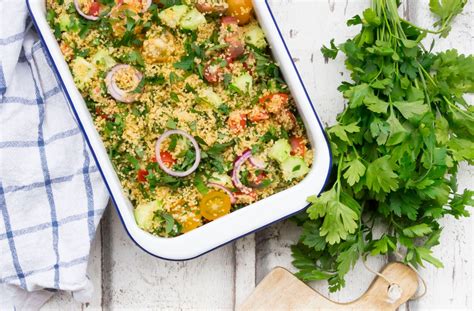 How to make the best couscous salad recipe with a simple lemon dressing, cucumber and lots of fresh herbs. Easy Couscous Salad | Dinner Recipes | GoodtoKnow