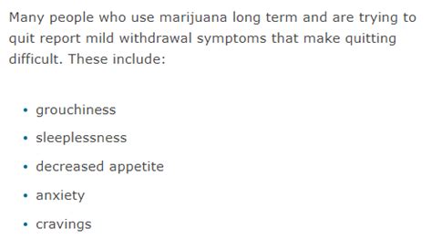 If you just say you are depressed or anxious, you may be prescribed medication, like benzodiazepines, that can present its own set of dependence issues. Marijuana & Cannabis Usage Tolerance - Facts about Long ...
