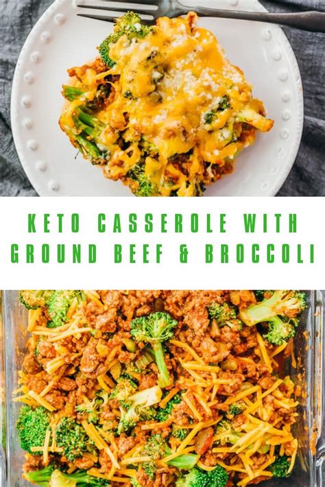 Remove the skillet from the heat. Keto Casserole With Ground Beef and Broccoli #dinner # ...