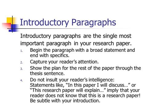 Unit 4 Example Introductory Paragraphs Introductory Paragraph