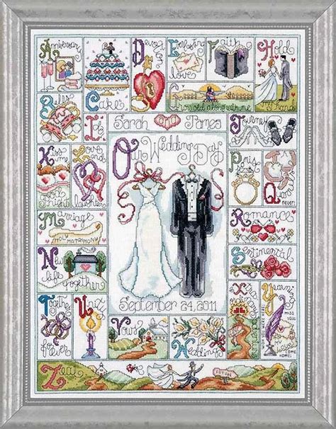 Irish wedding sampler cross stitch pattern. Wedding ABC Wedding Sampler Cross Stitch Kit by Design ...