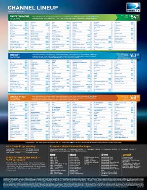 Printable Directv Channel Lineup Tutore Org Master Of Documents Gambaran
