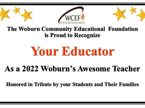 Honor Your Educator With A Woburns Awesome Teacher Tribute Woburn