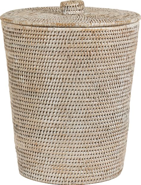 Ashcroft Rattan Lidded Storage Basket Neptune Wicker Storage Boxes