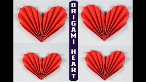 How To Make An Origami Heart 3d Paper Heart Diy Paper Crafts Youtube