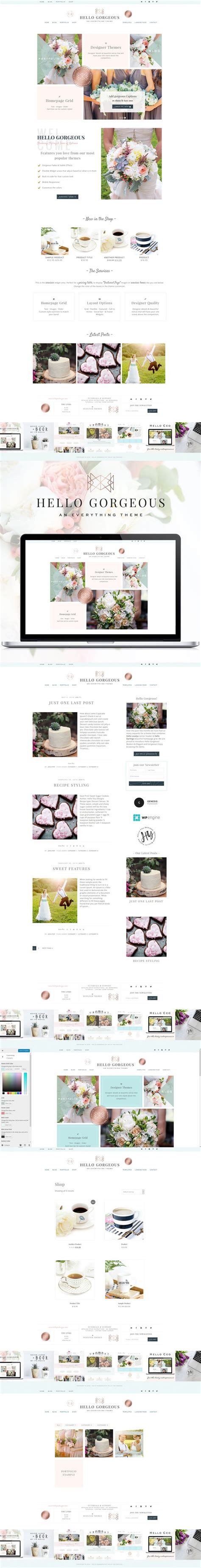 Vivienne by 17th avenue · 2. 30% OFF! Hello Gorgeous Wordpress. WordPress Business Themes. $52.00 | Hello gorgeous, Genesis ...