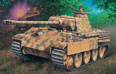 Wallpaper Figure Art Panther Tank Pzkpfw V Panzerkampfwagen V