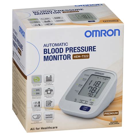 Stores 30 measurements in memory. Omron HEM-7322 Automatic Blood Pressure Monitor - Your ...