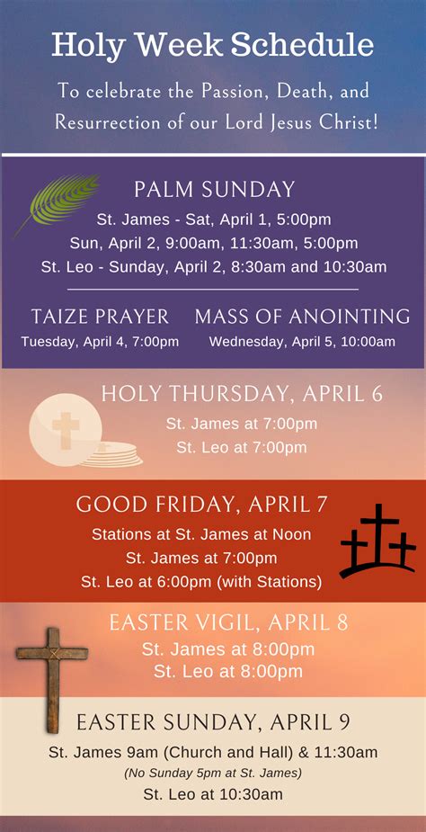 Holy Week 2023 St James St Leo Catholic Community