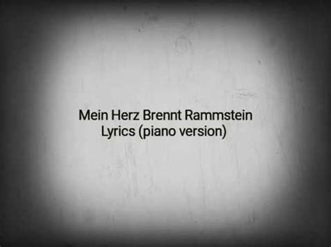 Rammstein Mein Herz brennt lyrics |lyrics Channel - YouTube