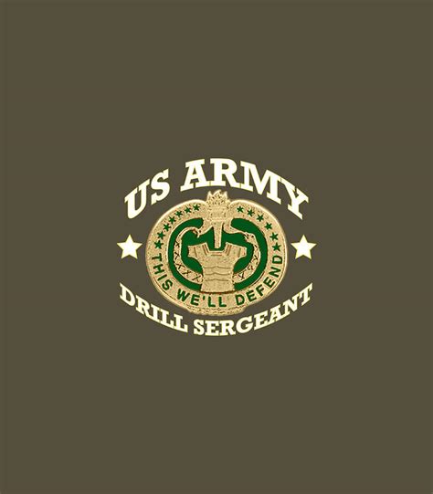 Army Drill Sergeant Badge Shield Digital Art By Kieram Tiann Fine Art