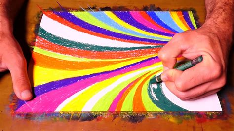 Learn To Paint Simple Happy Abstract Art Wax Pastels