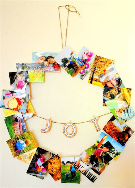The Rosy Life Diy Photo Collage Wreath Photo Collage Diy Photo