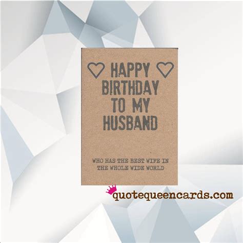 Funny Husband Birthday Card Funny Birthday Card Funny Card