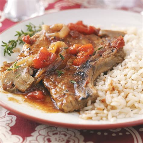 I use a 19 x 13 pyrex baking dish. Tender Slow Cooker Pork Chops Recipe | Taste of Home