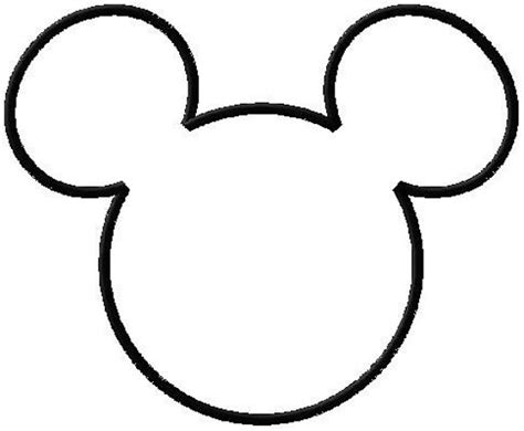 Items Similar To Mickey Mouse Head Outline Applique Machine Embroidery