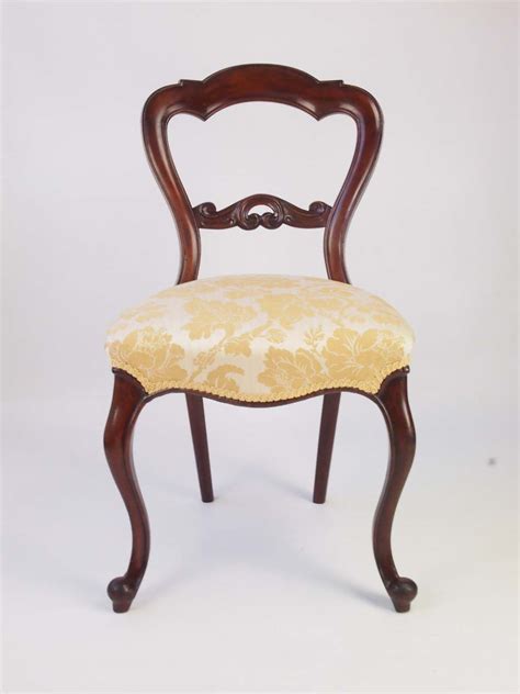 < image 1 of 21 >. Pair Antique Victorian Mahogany Balloon Back Chairs For Sale
