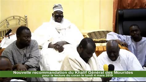 Paix Au SÉnÉgal Le Khalife Recommande Un Récital De Coran