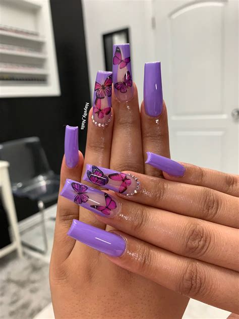 pin by rebecca chery on nail inspo purple acrylic nails purple nails cute acrylic nails